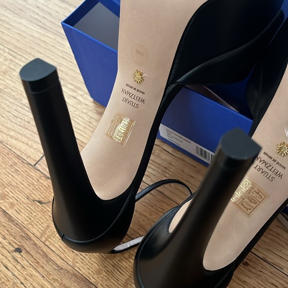 Stuart Weitzman Disco Platform Sandal Black New - Picture 11 of 16